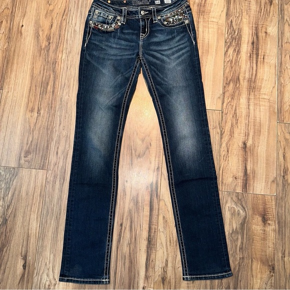 NWOT Girl Miss Me Skinny Jeans Flap Pocket with Bling & Sparkle Size: 16 Girls - Picture 4 of 6